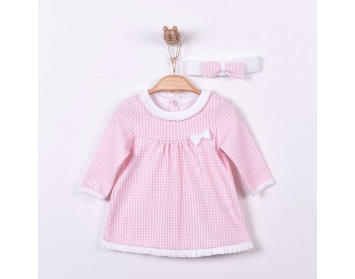 SEVIRA KIDS Robe bb et bandeau en coton bio de 3 mois  2 ans - Impression 3D - Collection Charlot (8)