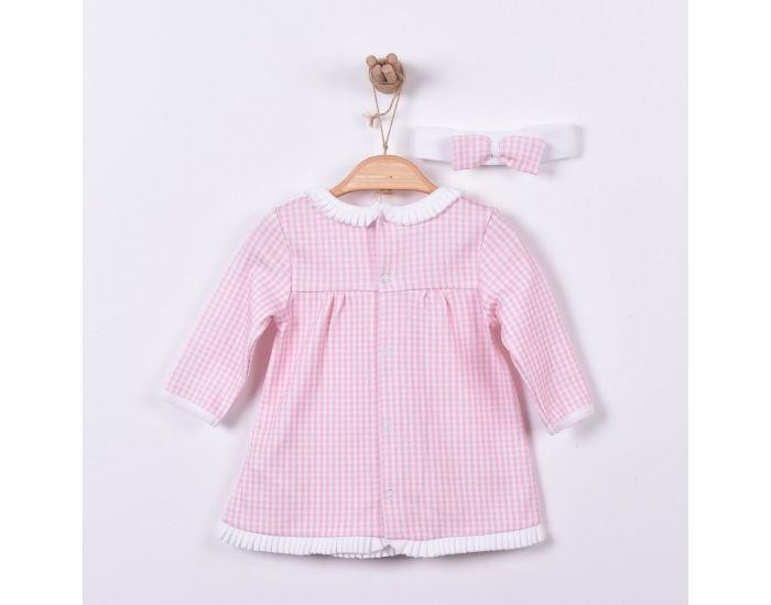 SEVIRA KIDS Robe bb et bandeau en coton bio de 3 mois  2 ans - Impression 3D - Collection Charlot (9)