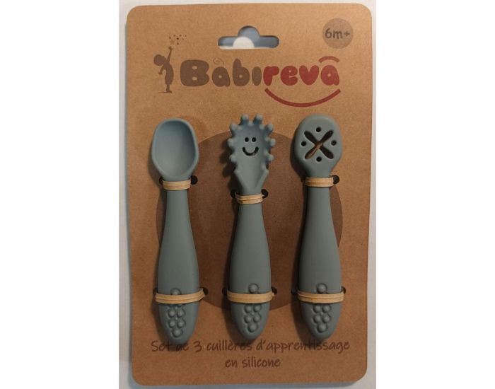 BABIREVA Lot de 3 Cuill�res d'Apprentissage en Silicone (1)