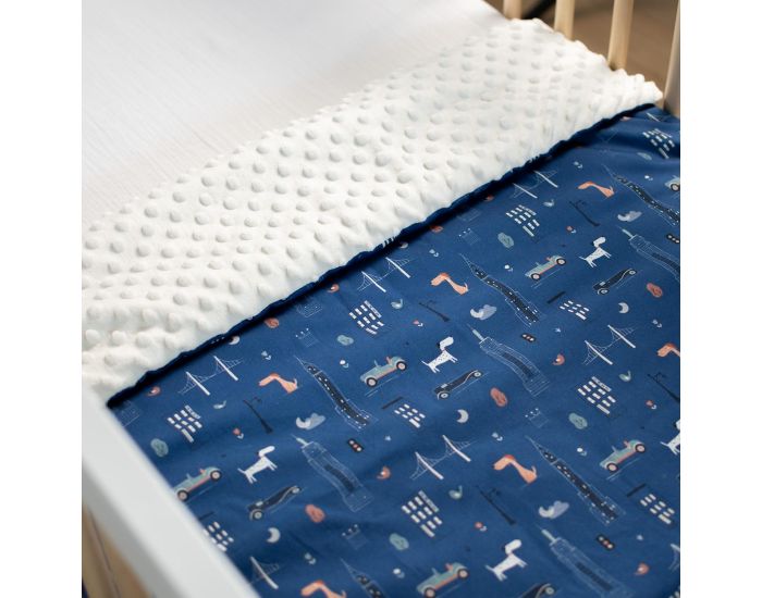 SEVIRA KIDS Couverture R�versible en Minky - New York - Ecru (2)