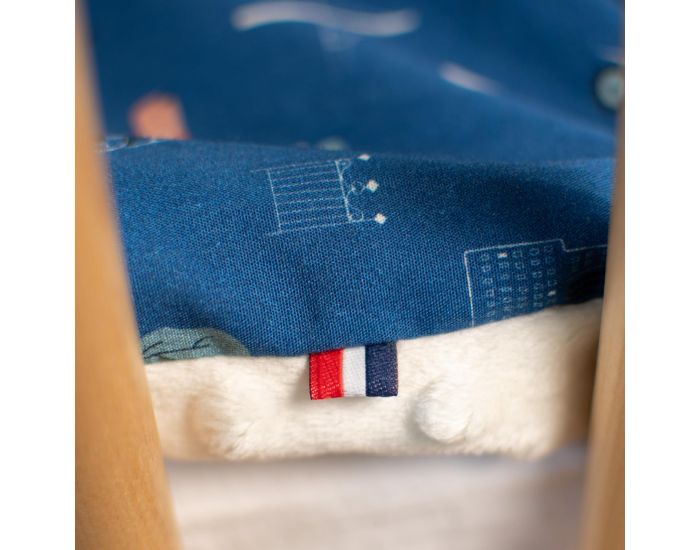 SEVIRA KIDS Couverture R�versible en Minky - New York - Ecru (3)