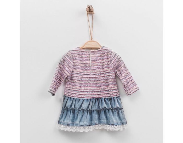 SEVIRA KIDS Robe bb en coton biologique de 3 mois  2 ans - Impression 3D - Collection Camille Bla (1)