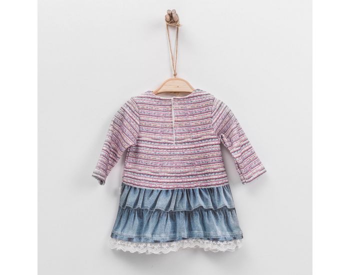 SEVIRA KIDS Robe bb en coton biologique de 3 mois  2 ans - Impression 3D - Collection Camille Bla (5)