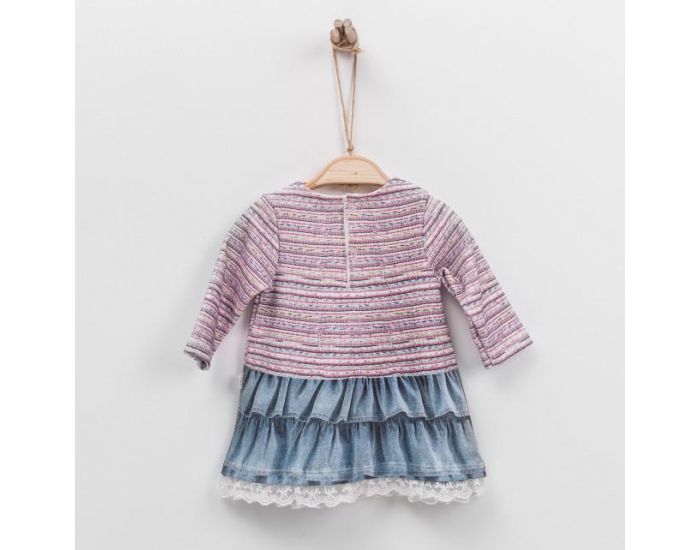 SEVIRA KIDS Robe bb en coton biologique de 3 mois  2 ans - Impression 3D - Collection Camille Bla (9)