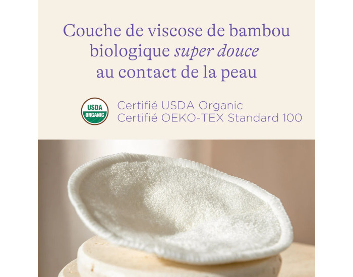 LANSINOH Coussinets d'Allaitement Lavables - 2 paires (4)