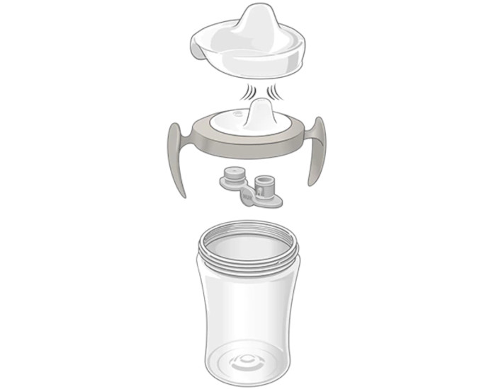 NUK Trainer Cup - Poignes et Embouts Doux - 230ml - Ds 6 mois Bleu (1)