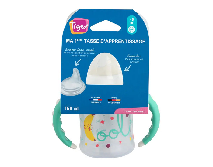 TIGEX Tasse Embout Bec Souple avec Poignes - 150 ml (1)
