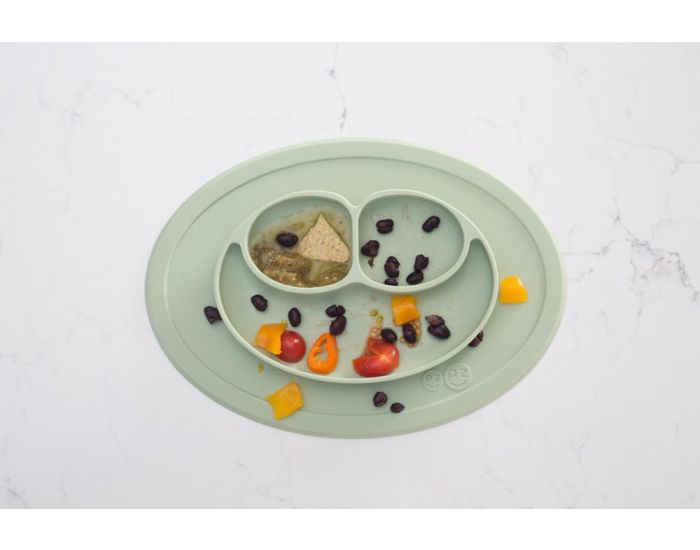 EZPZ Assiette Antid�rapante MINI Mat VERT AMANDE (2)