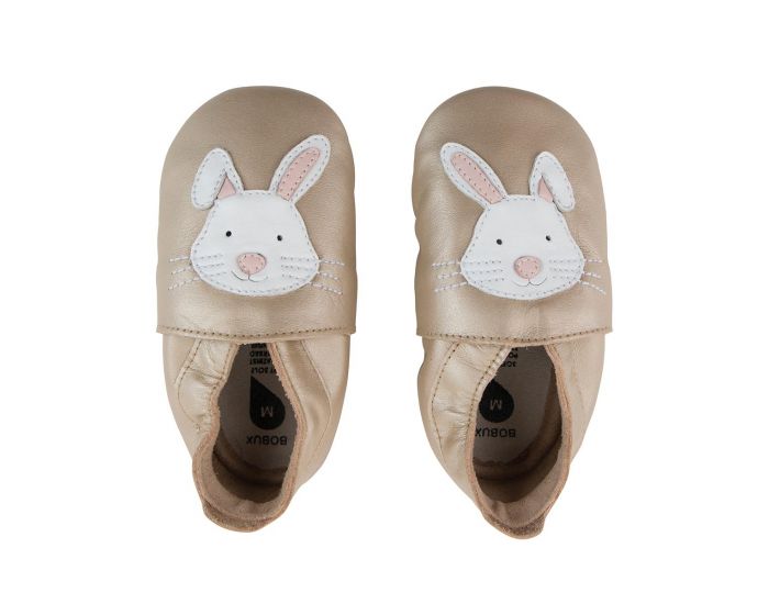 BOBUX Chaussons Bb Soft Soles en cuir - Lapin Or (1)