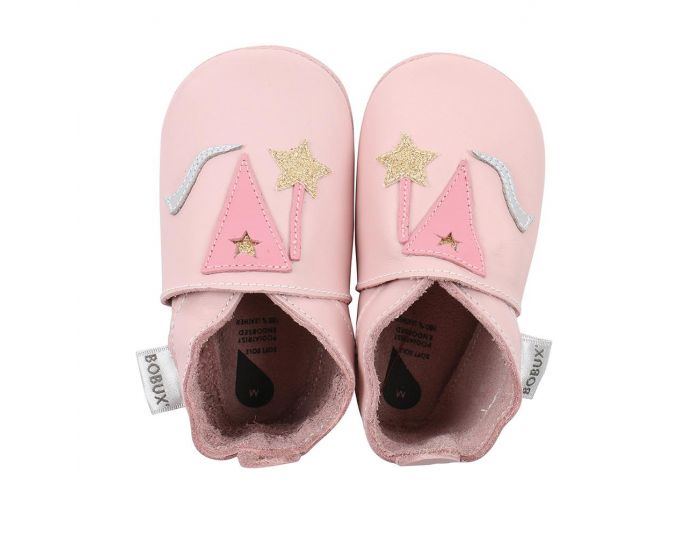BOBUX Chaussons Bb Soft Soles en cuir - Magic rose (1)