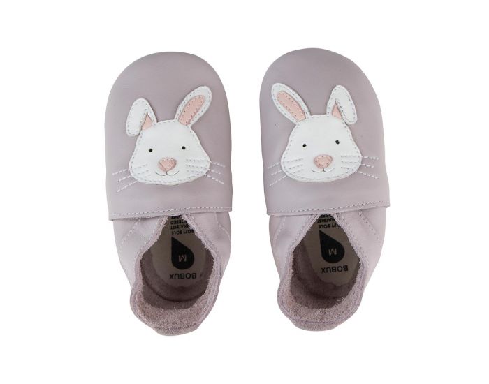 BOBUX Chaussons Bb Soft Soles en cuir - Lapin Lilas (1)