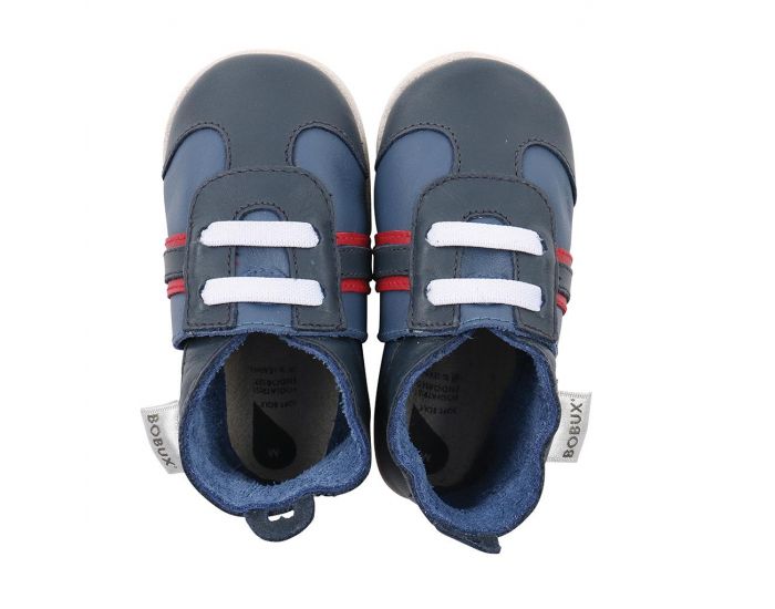BOBUX Chaussons Bb Soft Soles en cuir - Sport Marine Rouge (1)