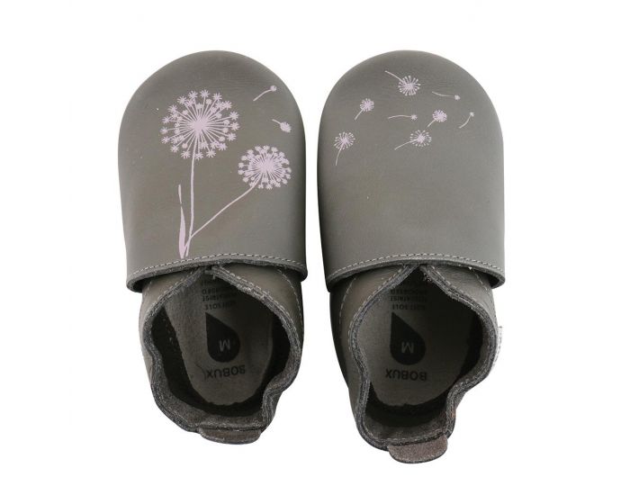 BOBUX Chaussons Bb Soft Soles en cuir - Blanc pissenlit imprim (3)