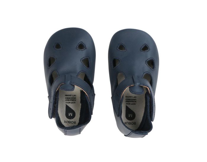 BOBUX Chaussons Bb Soft Soles en cuir - Zap Marine (1)