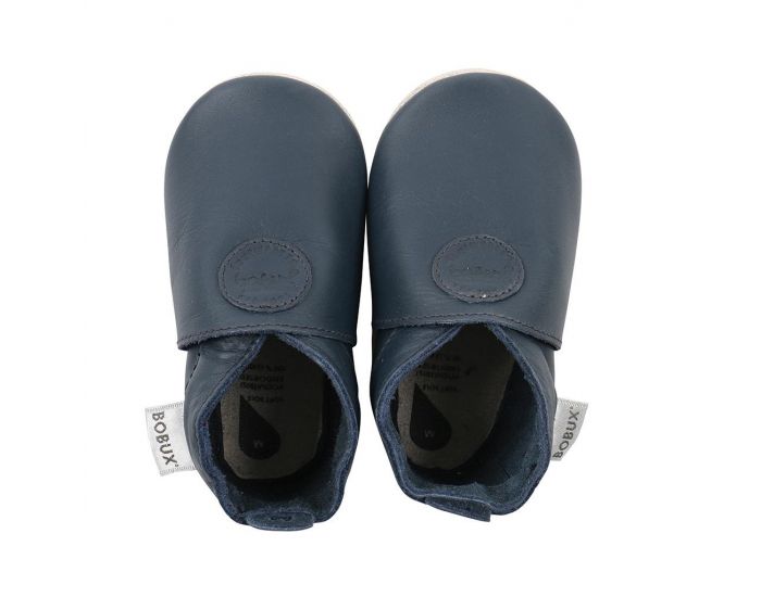 BOBUX Chaussons Bb Soft Soles en cuir Classic Marine NB (1)