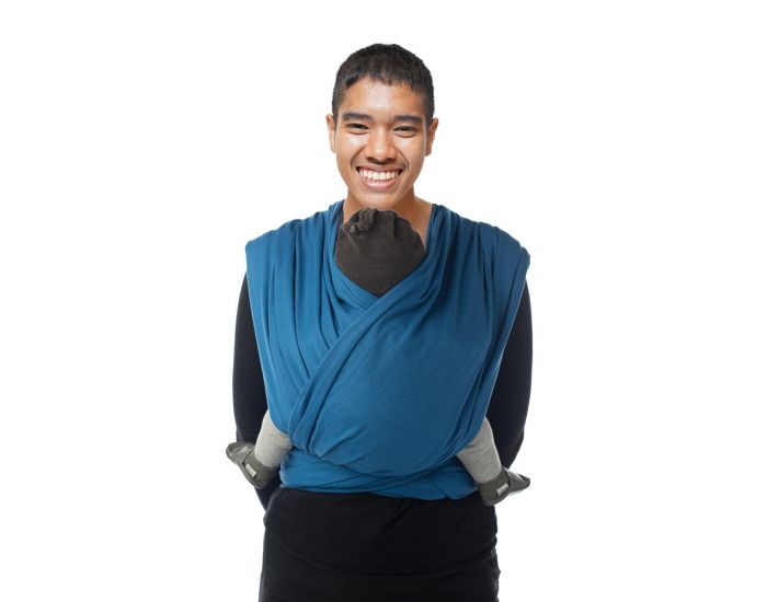 BABYLONIA BB-Slen charpe de Portage Tisse - Bleu Campanule (1)