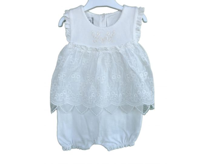 BEBESEO Combinaison Blanche  Dentelles (1)