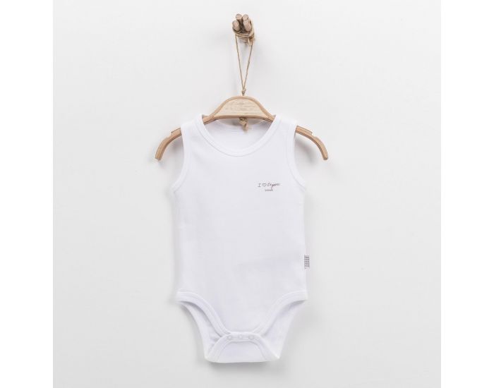 BEBESEO Body Blanc Sans Manches en coton biologique (1)
