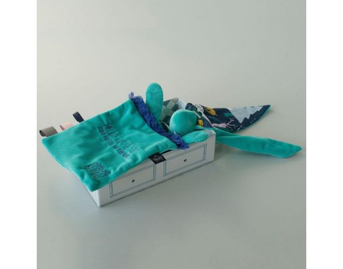 SEVIRA KIDS Doudou bouillotte compresse gel froid - sp�cial b�b� - 2 en 1 - Woodland - Turquoise (4)