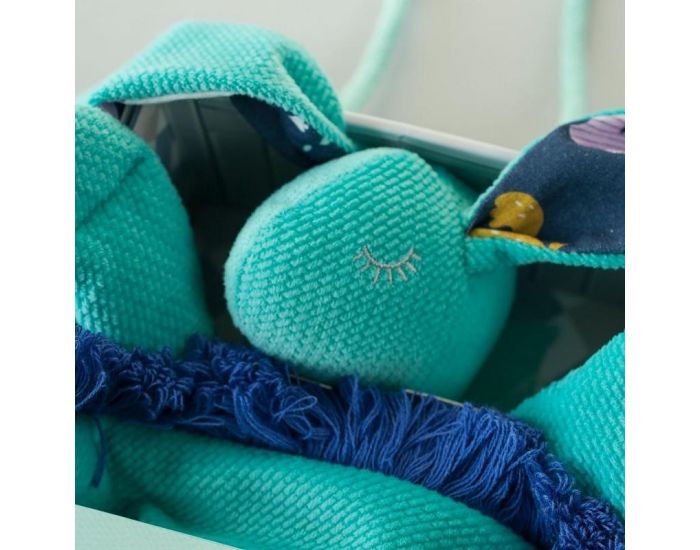 SEVIRA KIDS Doudou bouillotte compresse gel froid - sp�cial b�b� - 2 en 1 - Woodland - Turquoise (5)