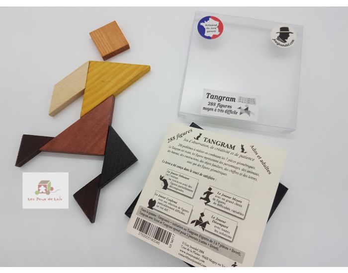 GUY JEANDEL Tangram en bois naturel 288 figures - Ds 7 ans (1)