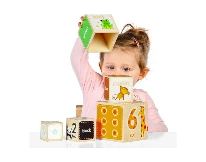 TIDLO Cubes gigogne en bois - animaux - D�s 18 mois (1)