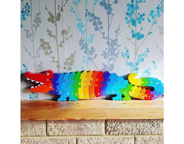 LANKA KADE Puzzle en bois Crocodile Alphabet - Ds 3 ans (1)