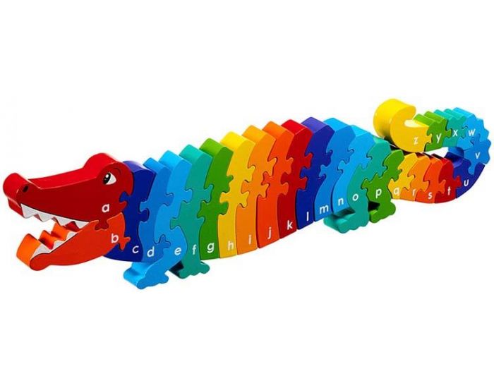 LANKA KADE Puzzle en bois Crocodile Alphabet - Dès 3 ans (3)