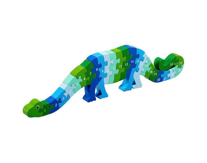 LANKA KADE Puzzle en bois Dinosaure Chiffres 1-25 - Dès 3 ans Vert (1)