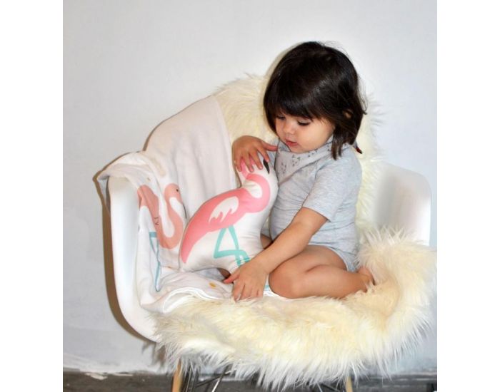 CAROTTE & CIE Coussin musical Flamant Rose - Une chanson douce (2)