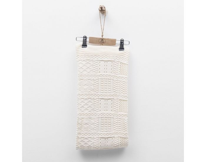 SEVIRA KIDS Couverture Bb en Tricot Lovely Moments - coton bio - 88x74 cm (1)