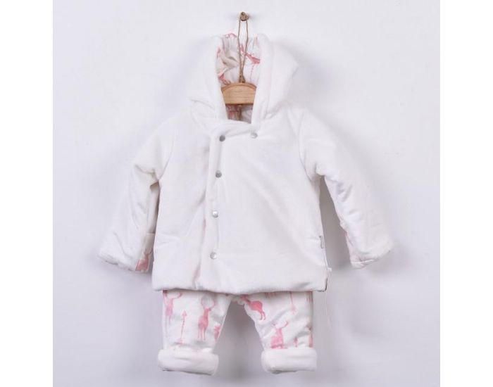 SEVIRA KIDS Combi - Manteau  Capuche et Pantalon Elan Rose (14)