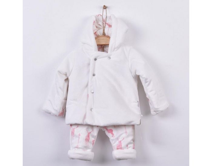SEVIRA KIDS Combi - Manteau  Capuche et Pantalon Elan Rose (7)