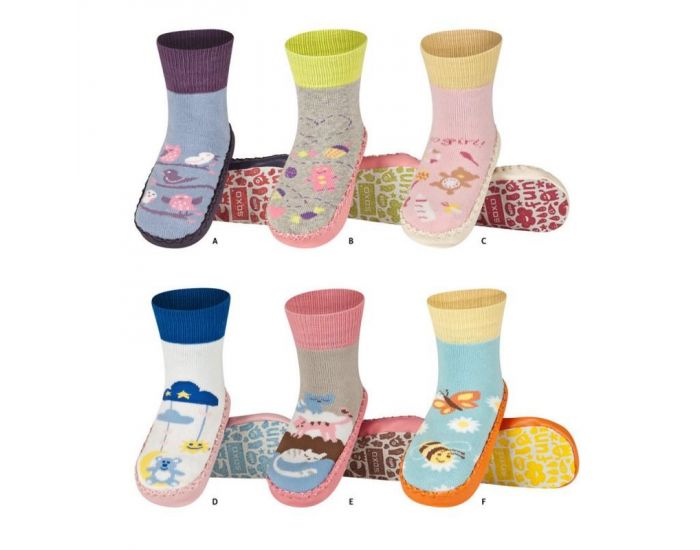 SEVIRA KIDS Chaussons Chaussettes avec Semelle en V�ritable Cuir - Antid�rapants -  R�ve (2)