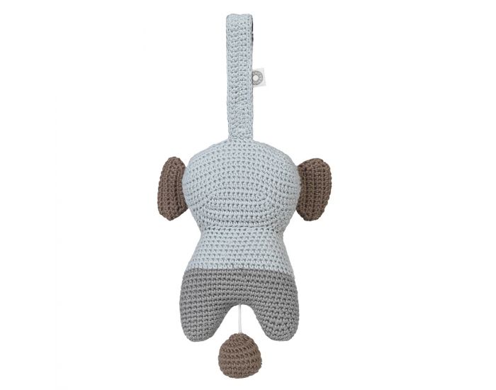 FRANCK ET FISCHER Peluche musicale Hella lphant gris - Ds la Naissance (1)