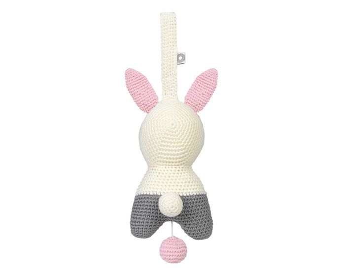 FRANCK ET FISCHER Peluche musicale Hella lapin blanc - Ds la Naissance (1)