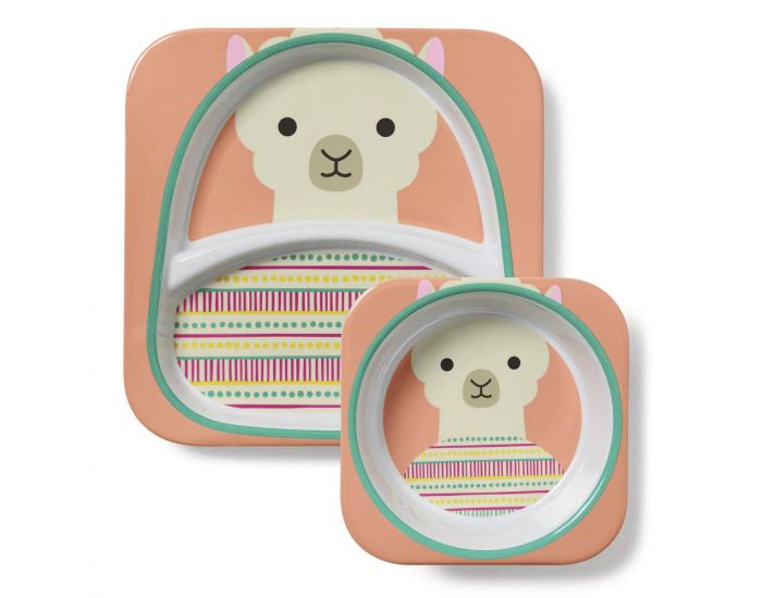 SKIP HOP Kit assiette + bol zoo - lama (5)