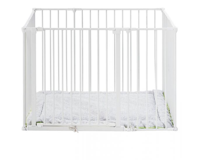 BABYDAN Parc Rect. Flex avec portillon matelas (2)