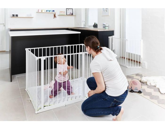 BABYDAN Parc Rect. Flex avec portillon matelas (6)