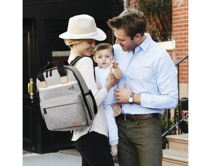 SKIP HOP Sac � dos  Duo Signature � dos- Gris chin� (15)