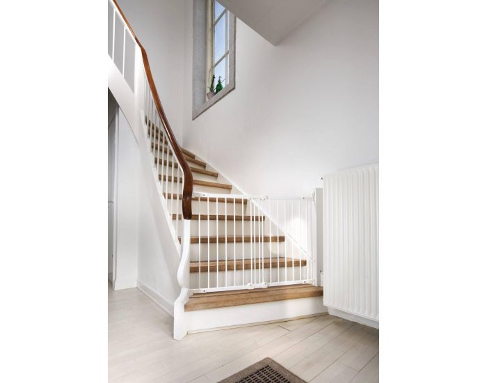 BABYDAN Barri�re s�curit� m�tal Flexi Fit, blanc (1)