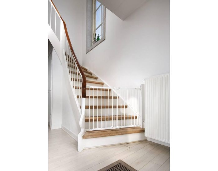 BABYDAN Barri�re s�curit� m�tal Flexi Fit, blanc (4)