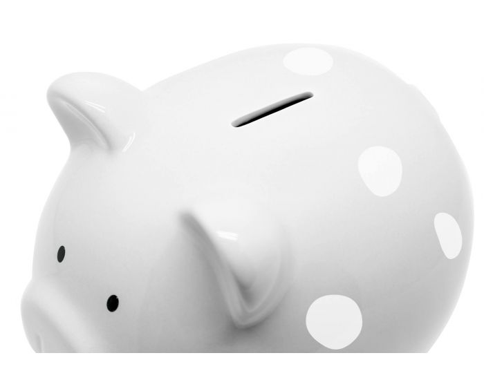 PEARHEAD Tirelire Cochon C�ramic Medium - Gris � pois (1)