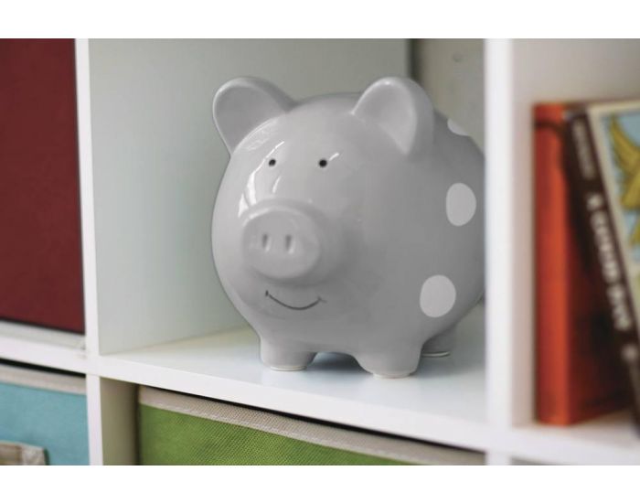 PEARHEAD Tirelire Cochon C�ramic Medium - Gris � pois (12)