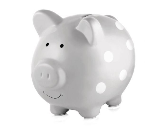 PEARHEAD Tirelire Cochon C�ramic Medium - Gris � pois (4)