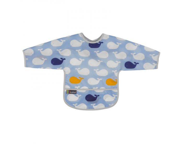 KUSHIES Bavoir - Manches Longues - Whales - 6 � 12 Mois  (1)