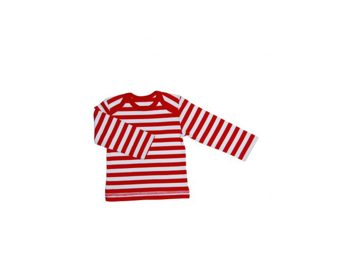 CANBOLI T-Shirt manches longues en coton Bio - ray rouge (1)