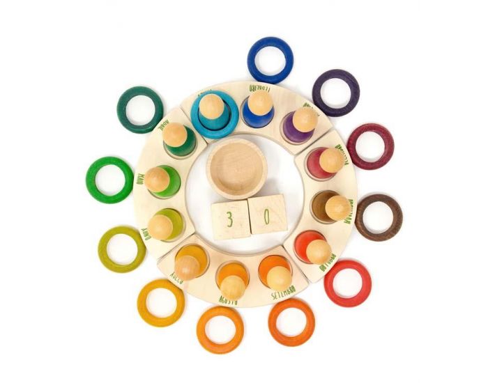 GRAPAT Jouets libres 12 anneaux multicolores - Ds 10 mois (1)