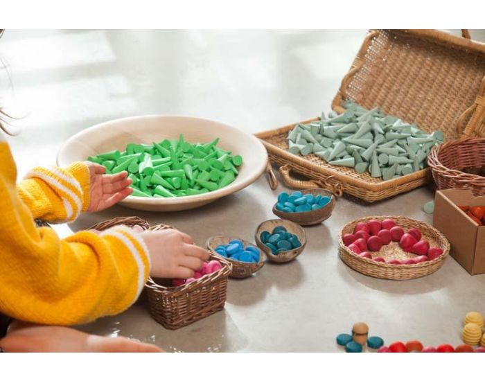 GRAPAT Jouets libres Mandala minis c�nes en bois - D�s 36 mois (1)