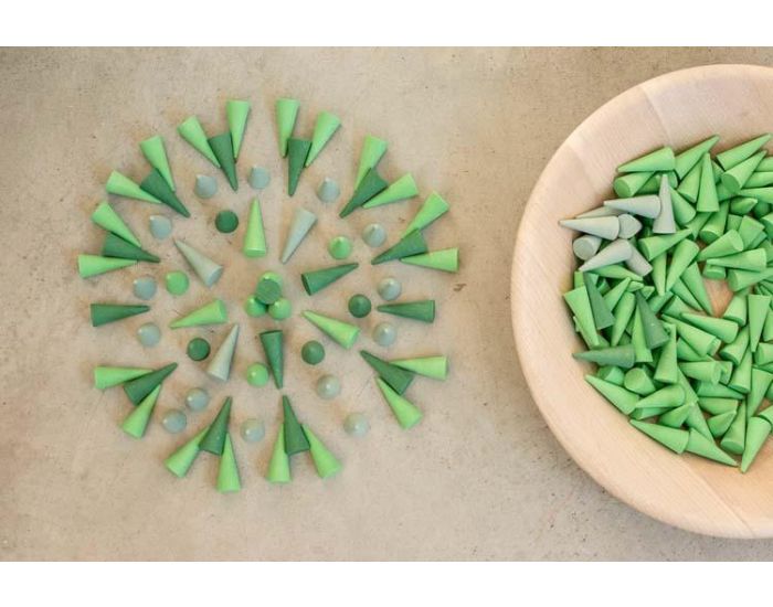 GRAPAT Jouets libres Mandala minis c�nes en bois - D�s 36 mois (2)